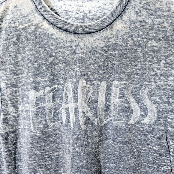 FEARLESS Graphic T-Shirt Short Sleeve Acid Wash Cotton Blend Size‎ S ~SS37.3 - Picture 2 of 4